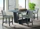 Elements International Beckley 5-Piece Dark Grey Counter Dining Set-2