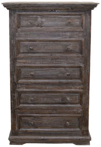 Million Dollar Rustic Barnwood Dark Brown Claudia Chest-0
