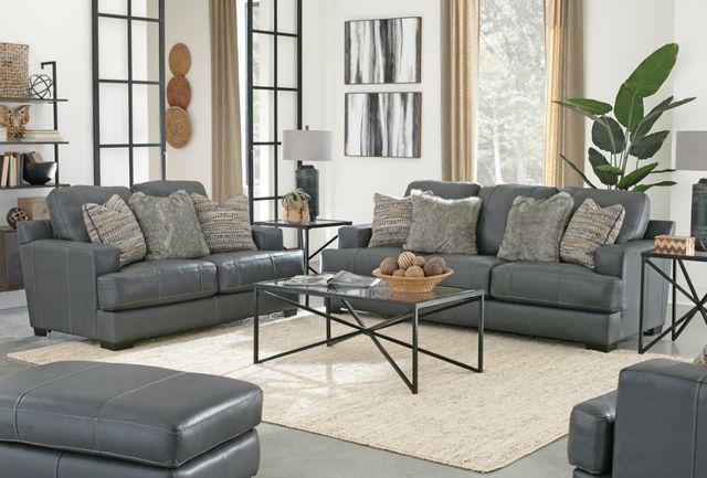 Jackson Furniture Marco Gunmetal Leather Sofa-3