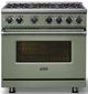 Viking® 7 Series 36" Eucalyptus Pro Style Natural Gas Range-2