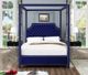 Meridian Furniture Rowan Navy Queen Upholstered Canopy Bed-2