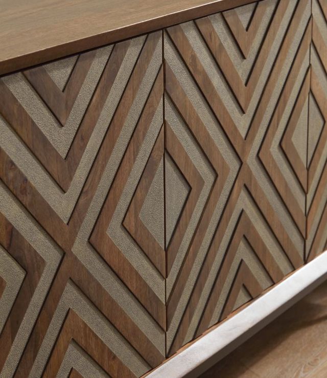 Signature Design by Ashley® Dreggan Brown/Gold Accent Cabinet-4