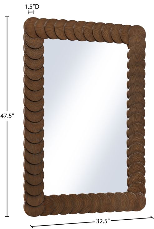 Meridian Furniture Revolve Brown Mirror-3