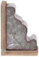 A & B Home 2-Piece Brown/Gray Marna Geode Bookend Set-1