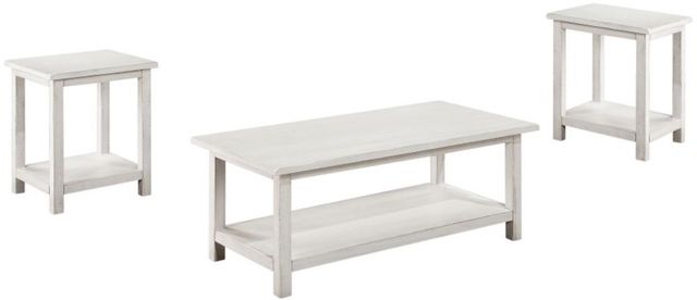 Coaster® Payne 3-Piece Distressed White Occasional Table Set-0
