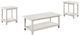 Coaster® Payne 3-Piece Distressed White Occasional Table Set-0