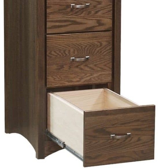 Wolfcraft Furniture Mcmillan Brown 4-Drawer File Cabinet-2