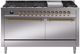Ilve® Nostalgie II Series 60" Stainless Steel Pro Style Dual Fuel Range-0