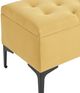 Pouf de rangement rectangulaire Tyler en tissu jaune Inspire®-5