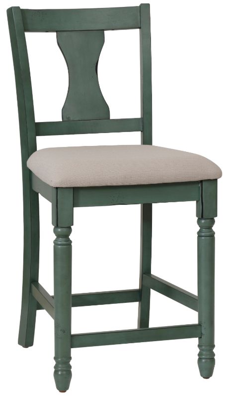 Powell® Willow Beige/Teal Counter Stool Set-1