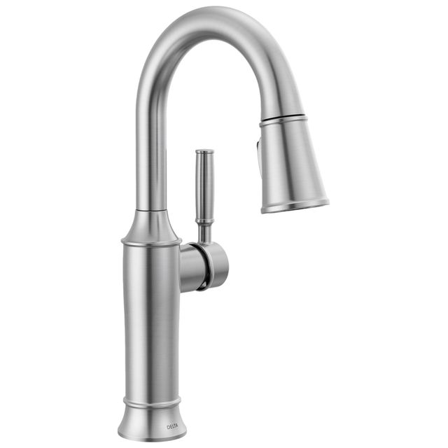 Delta Renaldi® Lumicoat® Arctic Stainless Single Handle Bar/Prep Faucet-0