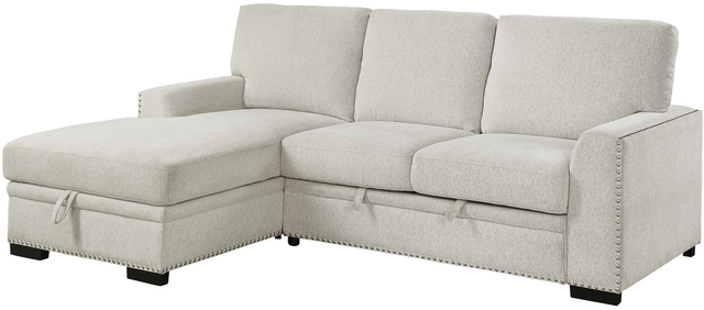 Homelegance® Morelia 2-Piece Beige Left-Arm Facing Pull-out Sleeper Sectional and Chaise-3