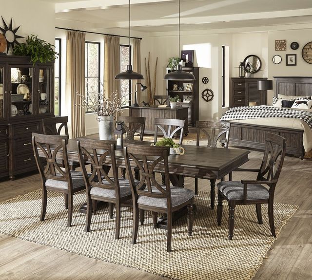 Homelegance® Cardano Driftwood Charcoal Dining Side Chair-1