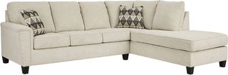 Signature Design by Ashley® Abinger 2-Piece Natural Right Arm Facing Sectional and Chaise
