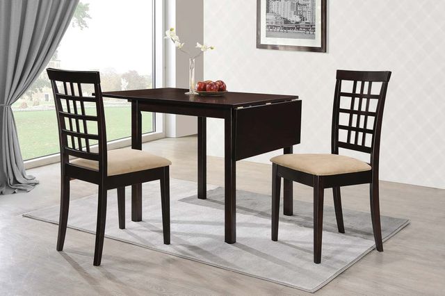 Coaster® Kelso 3-Piece Cappuccino Dining Table Set-1