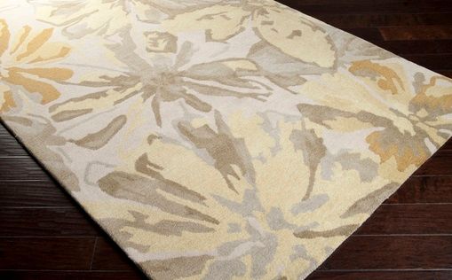 Surya Athena Beige Floral 5'x8' Area Rug-1