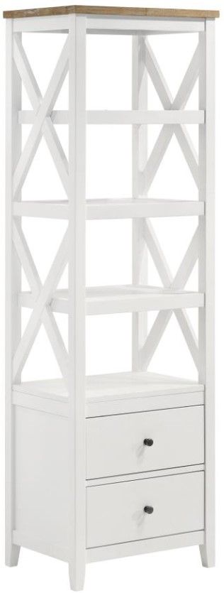 Coaster® Angela Brown/White Media Tower-0
