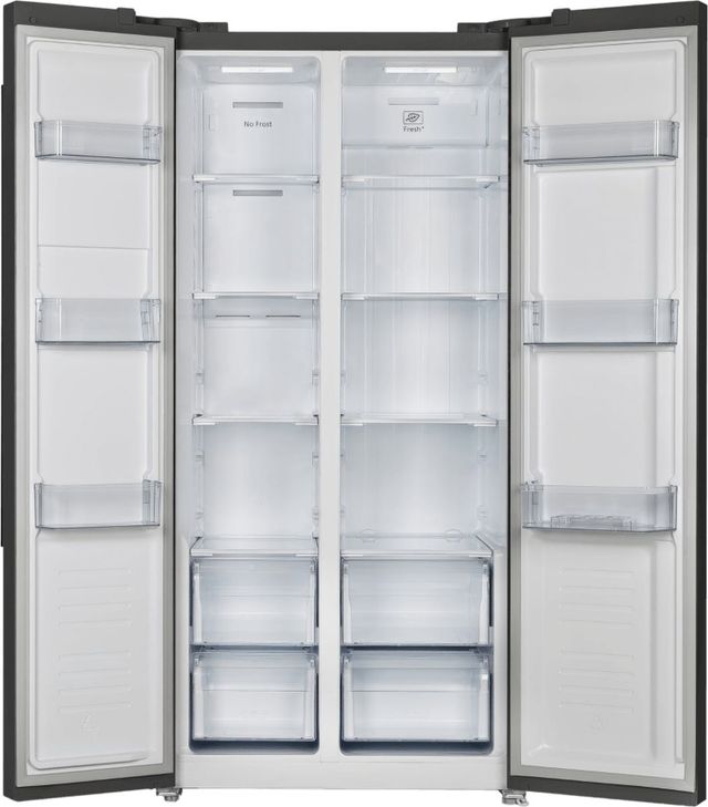 FORNO® Salerno Espresso 33 in. 15.6 Cu. Ft Black Freestanding Side-by-Side Refrigerator-13