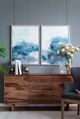 A & B Home Blue/Purple/White Aegean Framed Acrylic Wall Art Print-5