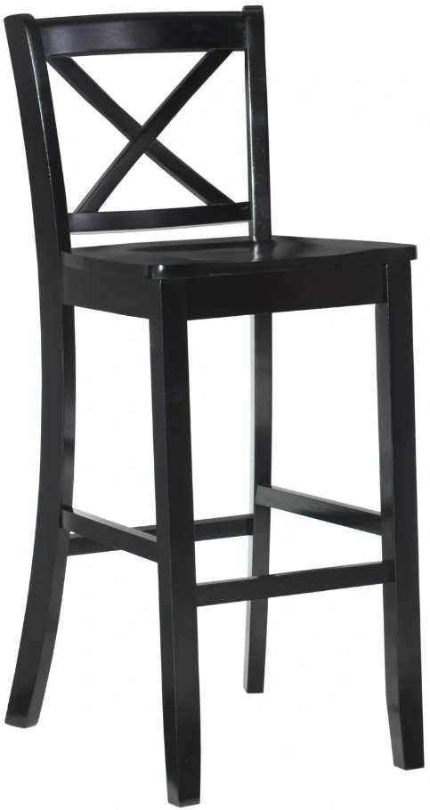 Linon Torino Black X Back Bar Stool-0