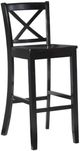 Linon Torino Black X Back Bar Stool-0