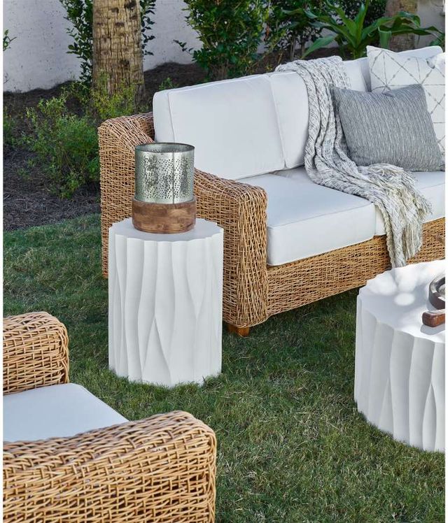 Universal Explore Home™ Coastal Living Outdoor Geneva Abaco White End Table-1