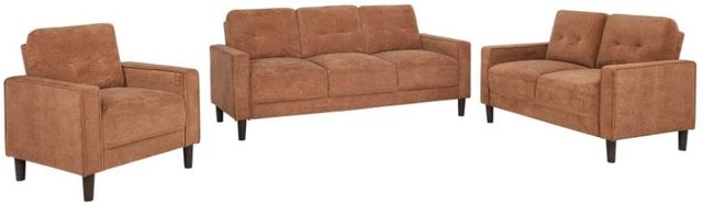 Coaster® Bowen II 3-Piece Rust Upholstered Sofa Set-0