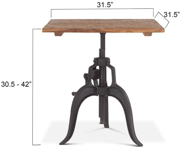 Home Trends & Design Industrial Loft Natural Dining Table-2