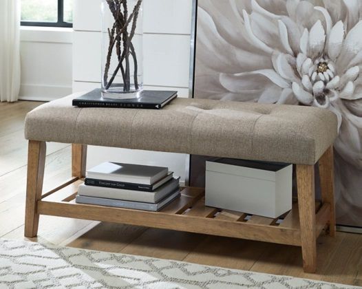 Signature Design by Ashley® Cabellero Light Beige Accent Bench-1
