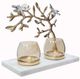 A & B Home Gray/White Dragonfly Duo Votive Candle Holder-0