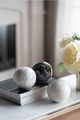 A & B Home 3-Piece Gray Decorative Spheres Set-2
