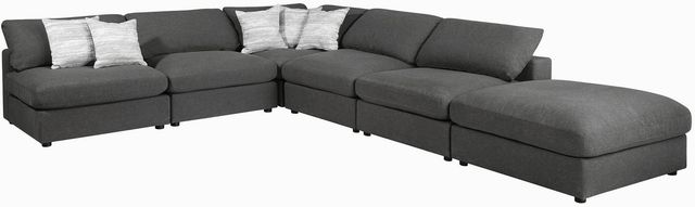 Coaster® Elevations Serene Upholstered Charcoal Corner-3