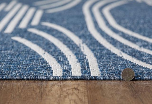 KAS Rugs Provo Blue Contempo 5'x8' Area Rug-1