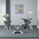 Coaster® Taffeta Glass Top End Table with Silver V-Shaped Base-3