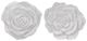 A & B Home 2-Piece White Rose Hanging Wall Floral Accent Set-0