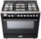 Verona® Ultima 36" Matte Black Pro Style Gas Range-2