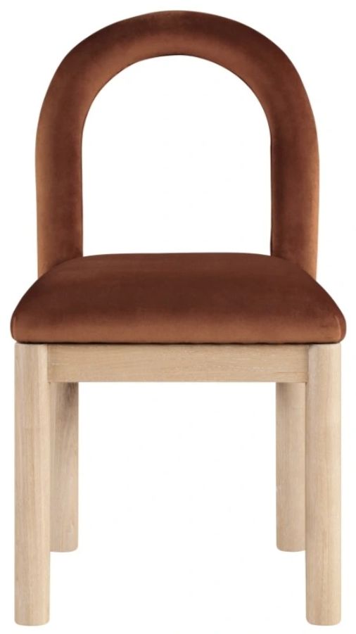 Meridian Furniture Conrad Cognac/Natural Upholstered Dining Side Chair-1