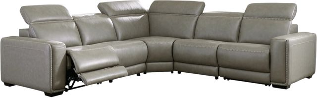 Signature Design by Ashley® Correze 5-Piece Gray Power Reclining Sectional-0