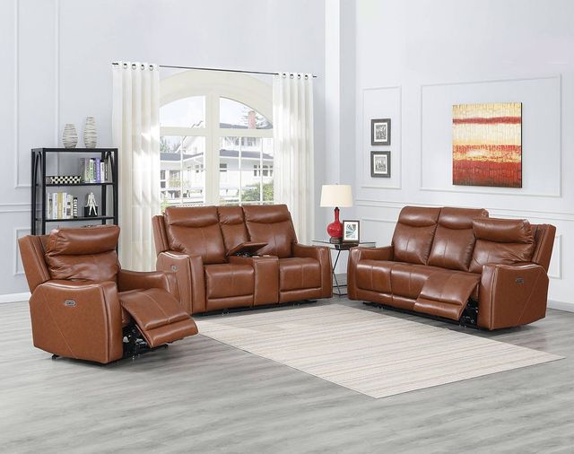 Steve Silver Co. Natalia 3-Piece Coach Dual Power Leather Motion Set-0