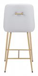 Zuo® Mira White and Gold Counter Chair-3