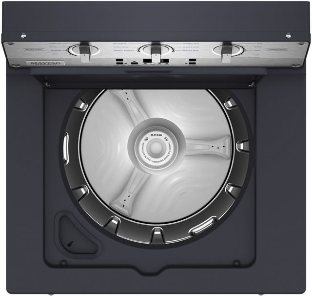 Maytag® Commercial 3.8 Cu. Ft. Midnight Steel Agitator Top Load Washer with DuraCore™ System-3