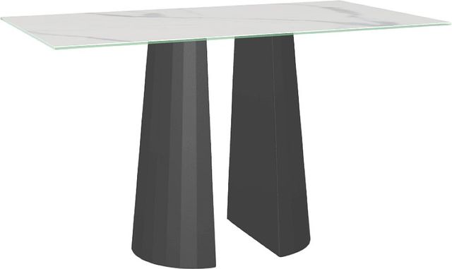Amisco Customizable Gemma 72" Rectangular Bar Height Pub Table with 0.5" Italian Porcelain on Glass Top-0