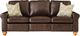 Best® Home Furnishings Customizable Weston Coll. Leather Manual Reclining Sofa with Honey Birch Legs-2