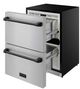 Thor Kitchen® Gordon Ramsay 24" 5.4 Cu. Ft. Stainless Steel Under-Counter Outdoor Freestanding Freezer Drawer with Black Handle-4