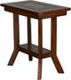 Sunny Designs™ Santa Fe Dark Chocolate Chair Side Table with Lower Shelf-0