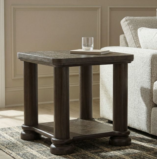 Signature Design by Ashley® Bannette Dark Brown Square End Table-1