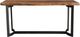Moe's Home Collection Bent Smoked Counter Height Dining Table with Black Metal Trestle Base-1