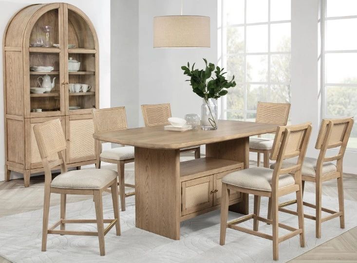Coaster® Kailani 8-Piece Beige Full Dining Room Set