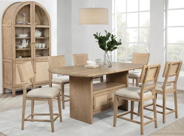 Coaster® Kailani 8-Piece Beige Full Dining Room Set-0