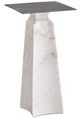 Universal Explore Home™ Figuration Gray Side Table with White Base-0